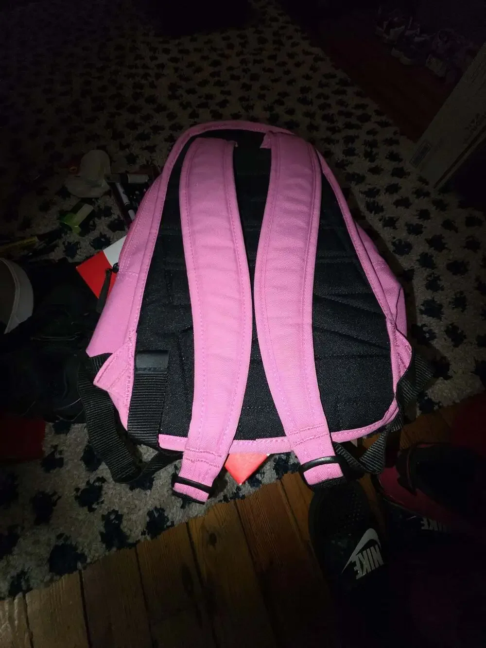 Nike Youth Graphic Pink Backpack with Floral Print